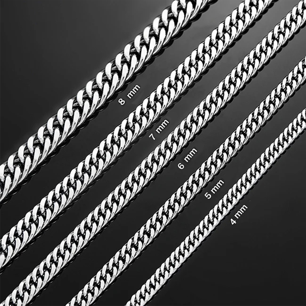 HIYEE 3mm/4mm/5mm/6mm/7mm/8mm  - Cuban Link Chain 12Mm reseña y precio