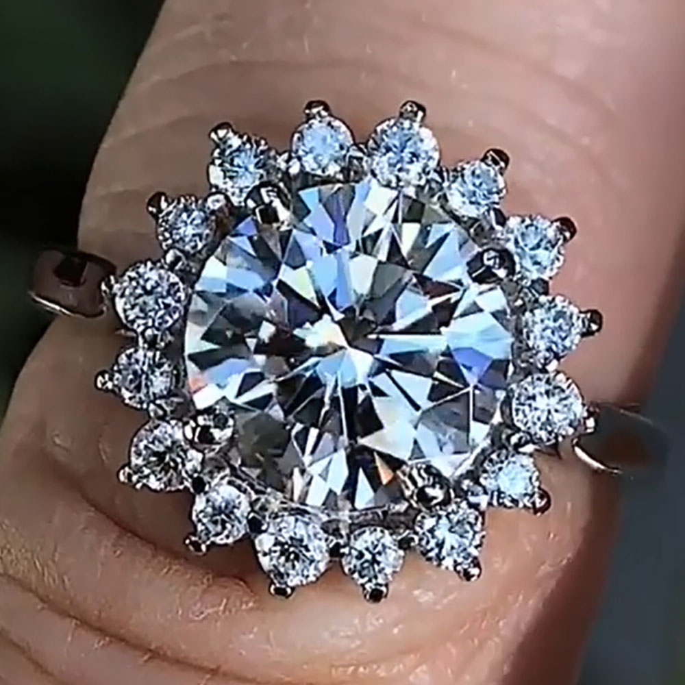 Anillo de compromiso de aniver - Moissanite Engagement Ring 1 Carat reseña y precio