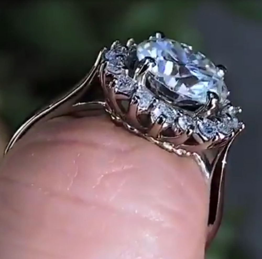 Anillo de compromiso de aniver - Moissanite Engagement Ring 1 Carat reseña y precio
