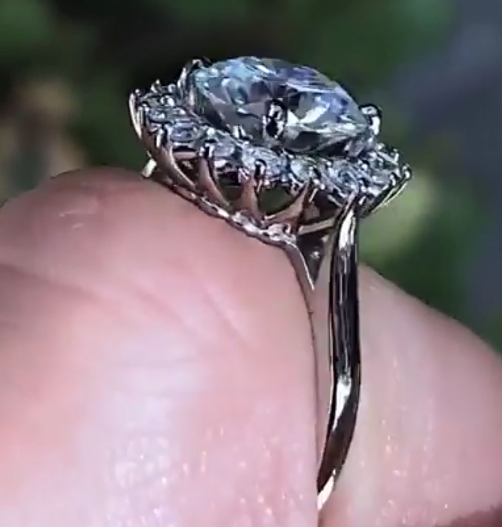 Anillo de compromiso de aniver - Moissanite Engagement Ring 1 Carat reseña y precio