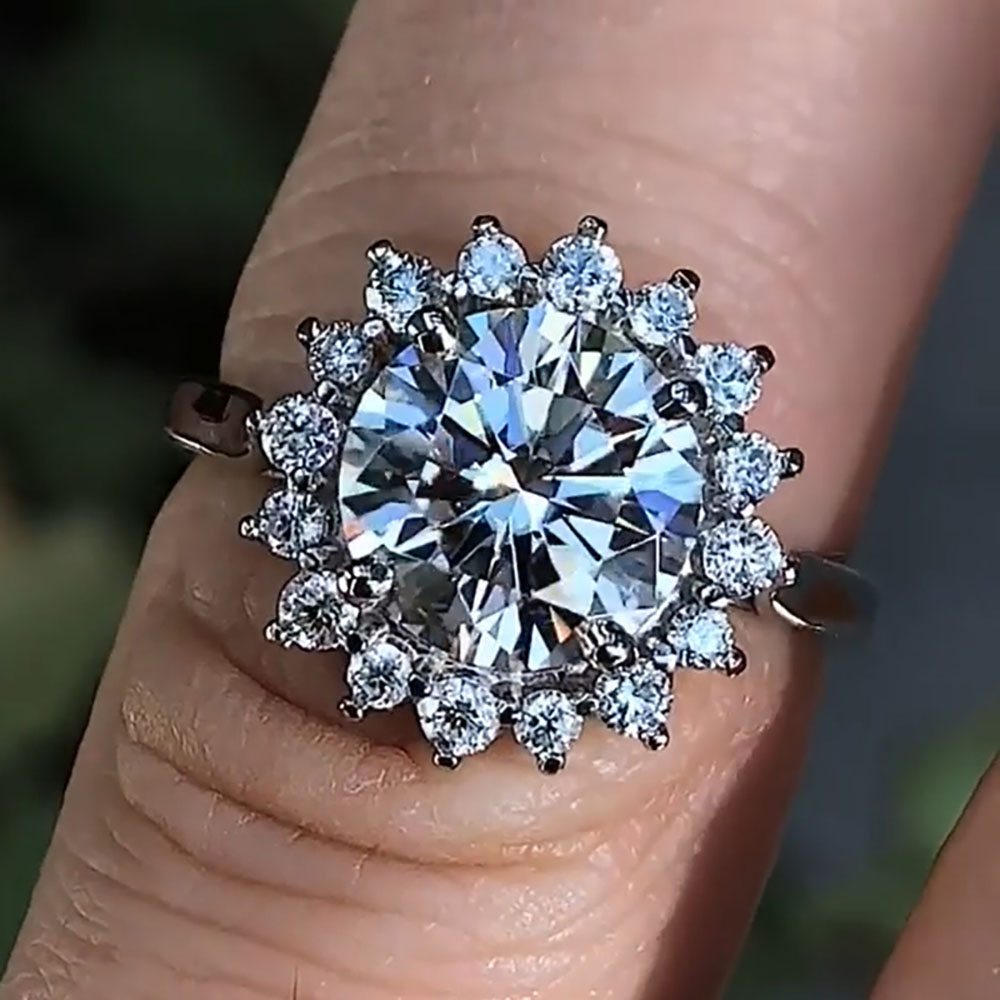 Anillo de compromiso de aniver - Moissanite Engagement Ring 1 Carat reseña y precio
