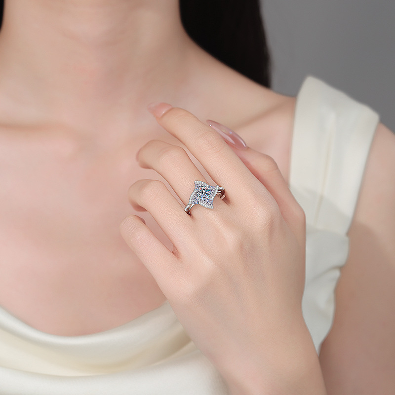 Anillos de moissanita Apaison  - Moissanite Engagement Ring 1 Carat reseña y precio
