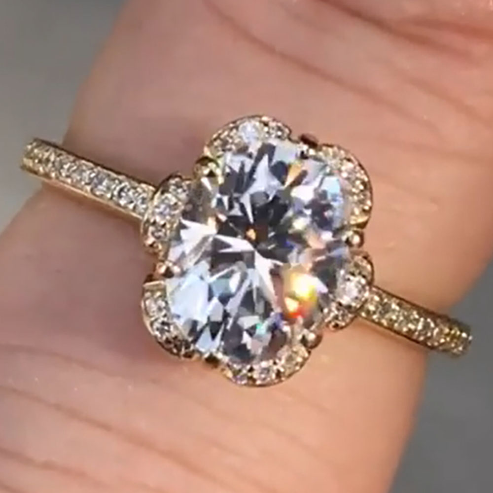 Anillo de compromiso de aniver - Moissanite Engagement Ring 1 Carat reseña y precio