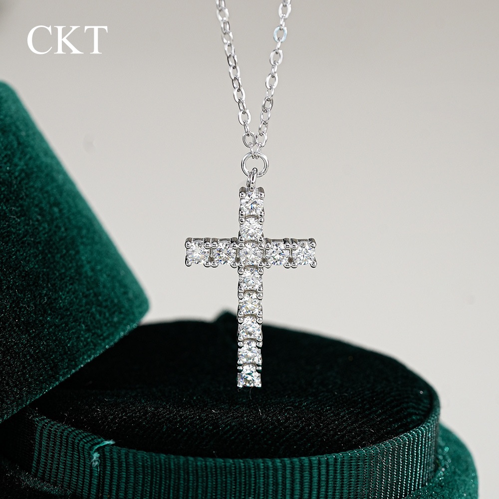 CKT-collar cruzado de oro blan - Cross Pendant Necklace Gold reseña y precio