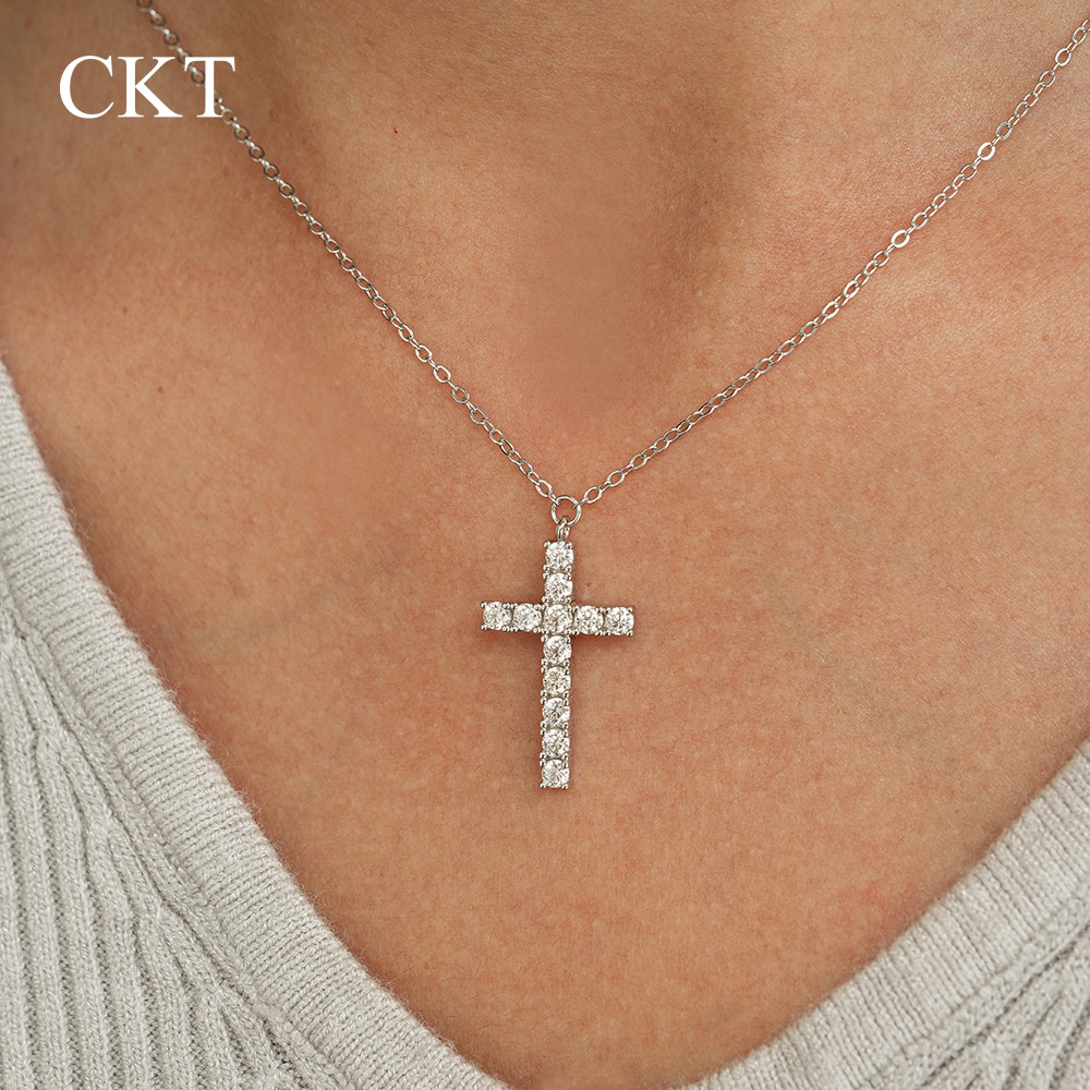 CKT-collar cruzado de oro blan - Cross Pendant Necklace Gold reseña y precio