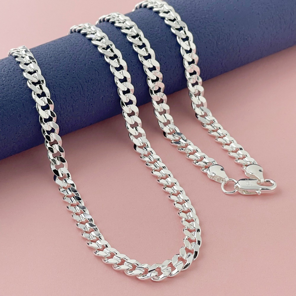 Collar de cadena de plata de l - 925 Sterling Silver Chain Necklace Men reseña y precio