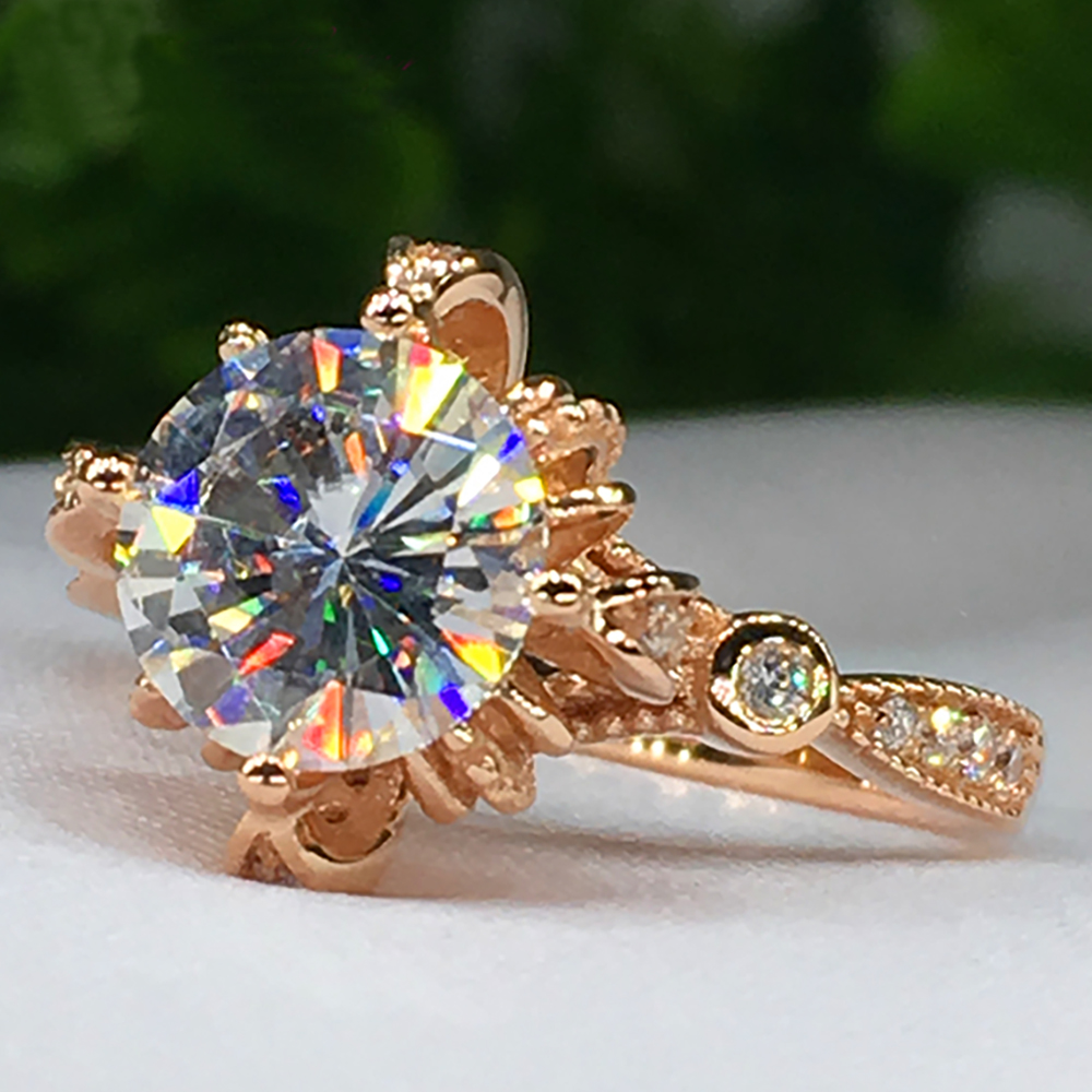 Anillo de Compromiso y Boda Pe - Moissanite Engagement Ring 1 Carat reseña y precio