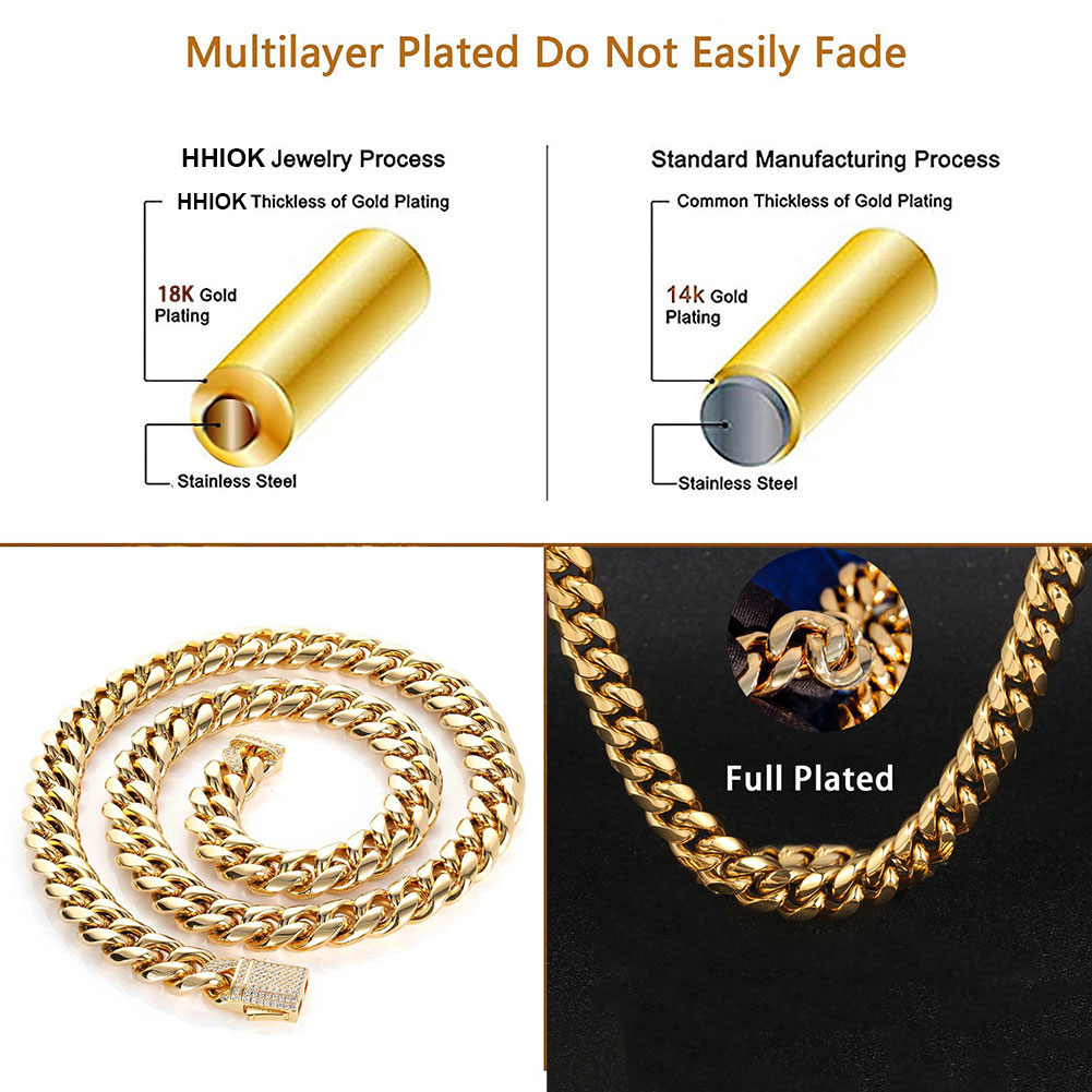 Gargantilla de cadena de eslab - Cuban Link Chain 12Mm reseña y precio