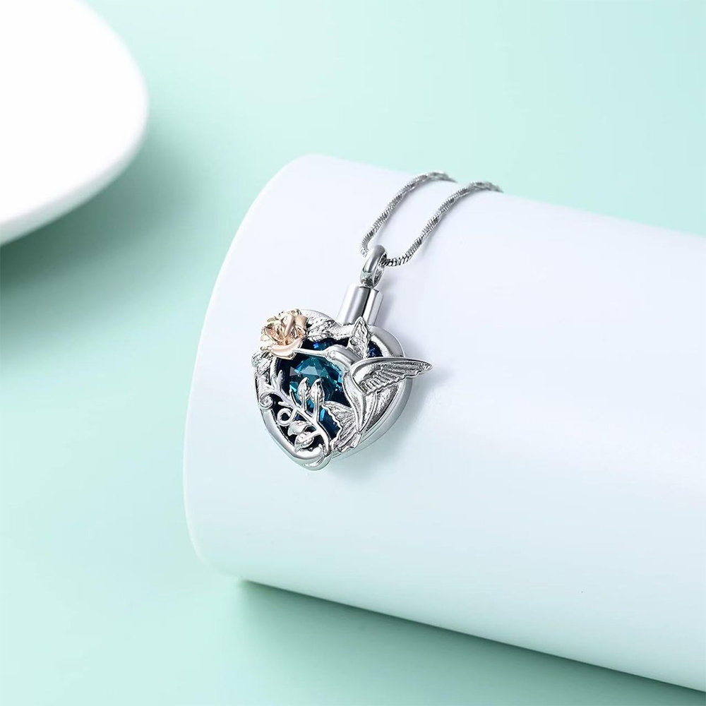 Collar con medallón de urna de - Heart Locket Necklace Photo reseña y precio