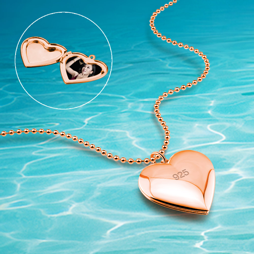 Gargantilla de corazón de amor - Heart Locket Necklace Photo reseña y precio
