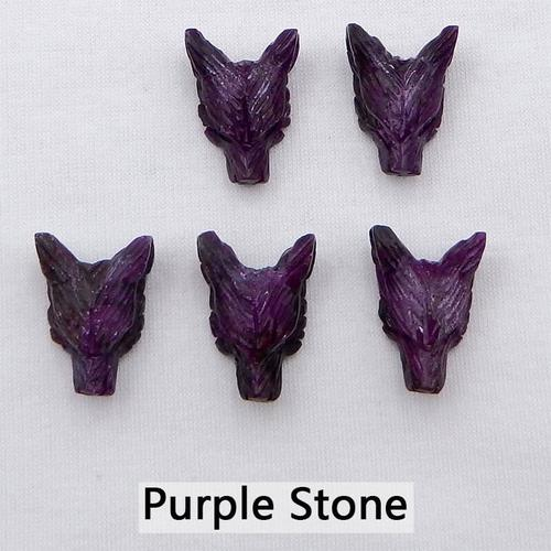 Cabeza de lobo tallada, piedra - Crystal Pendant Necklace Natural Stone reseña y precio
