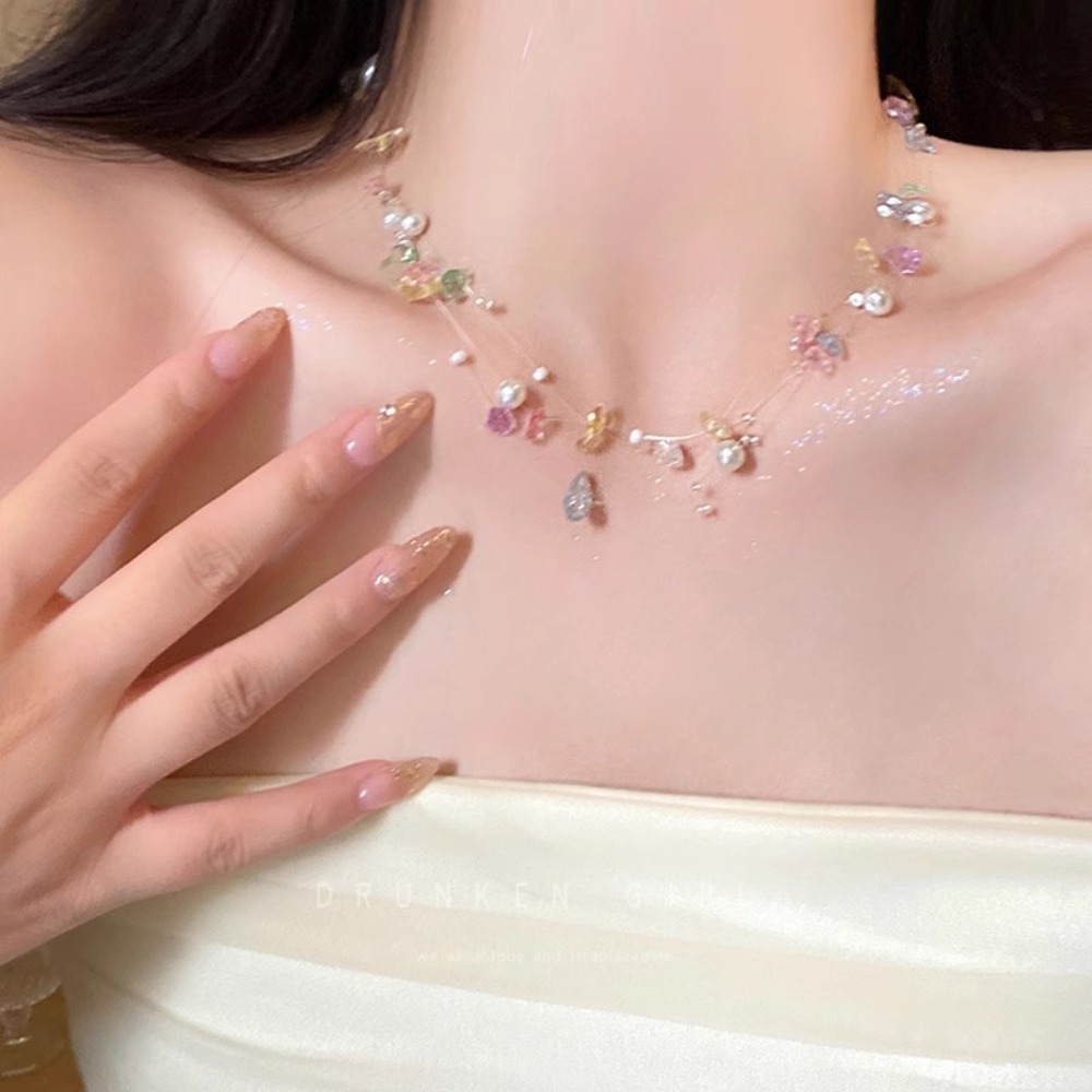 Gargantilla de perlas de conch - Layered Pendant Necklace Aesthetic reseña y precio