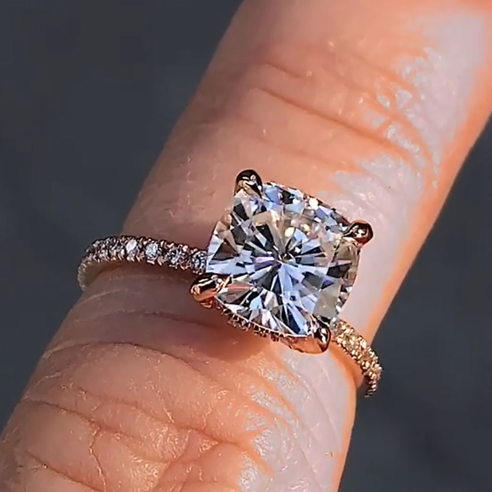 Anillo de compromiso personali - Moissanite Engagement Ring 1 Carat reseña y precio