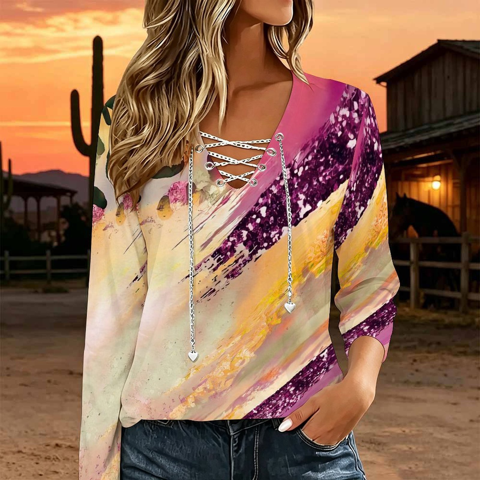 Blusa Casual Holgada para Muje - Necklaces reseña y precio