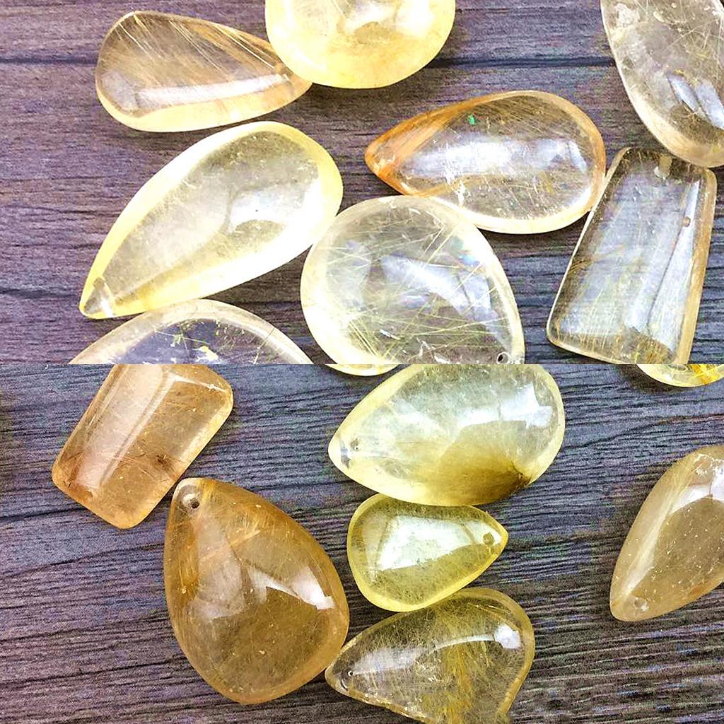 Colgante de Cuarzo Rutilado Do - Crystal Pendant Necklace Natural Stone reseña y precio