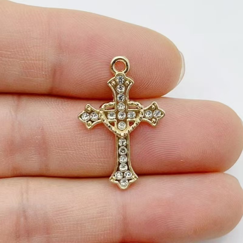 10 piezas Colgante de cruz de  - Cross Pendant Necklace Gold reseña y precio