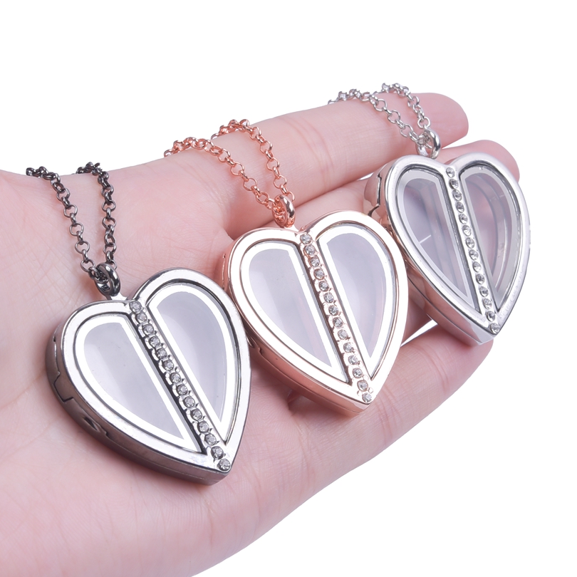 Collar de medallón de corazón  - Heart Locket Necklace Photo reseña y precio