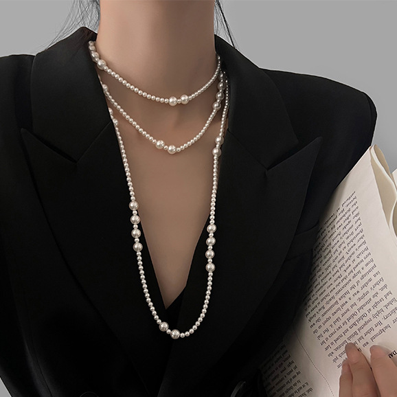 Collar largo de perlas de múlt - Pearl Choker Necklace Vintage reseña y precio