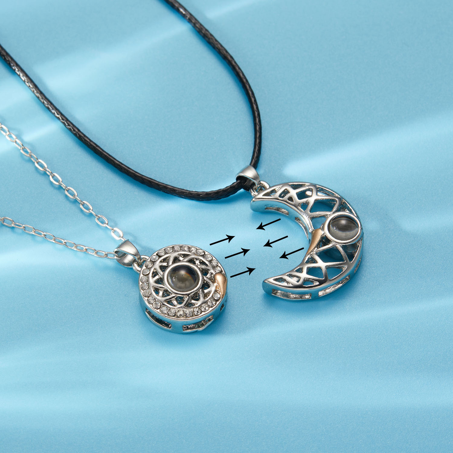 Romántico sol magnético Luna p - Magnetic Couple Matching Necklaces reseña y precio
