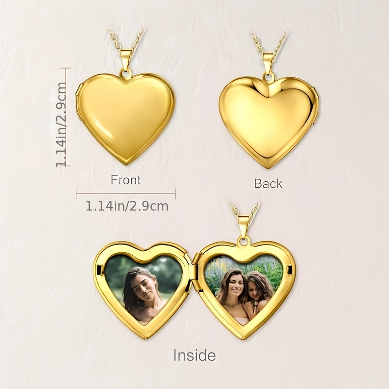 Collar con medallón vintage en - Heart Locket Necklace Photo reseña y precio