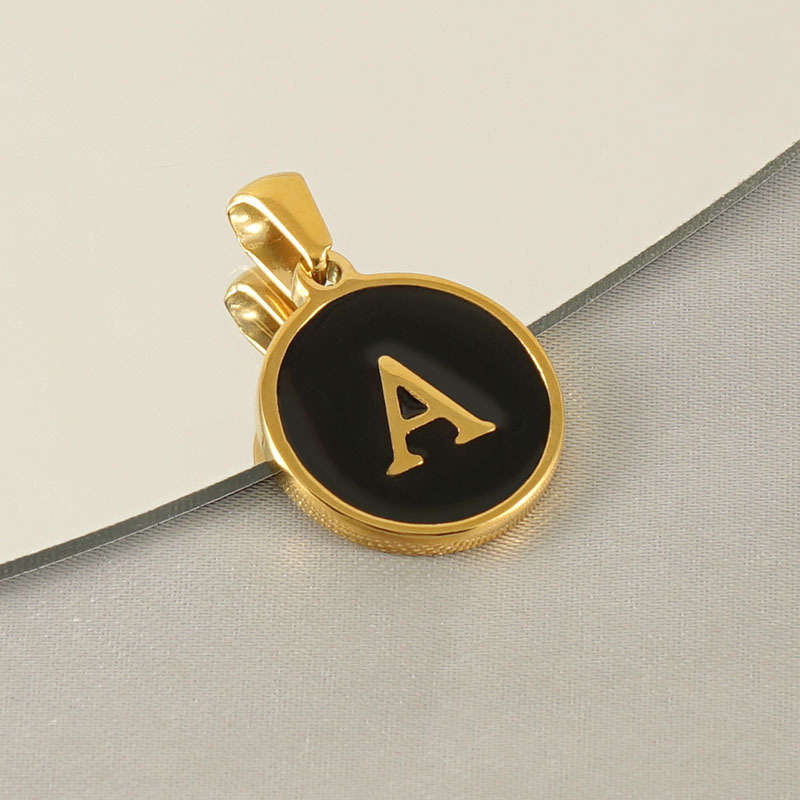 Colgante de acero inoxidable c - Initial Letter Necklace 18K Gold reseña y precio