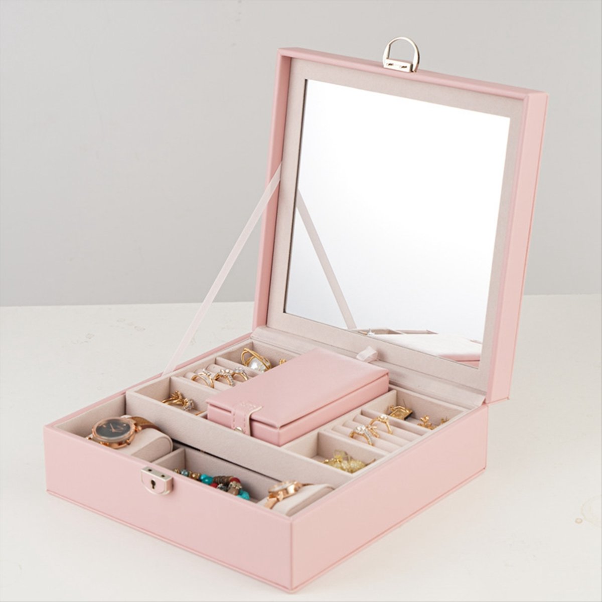 ABQR joyero rosa femenino joye - Rings reseña y precio