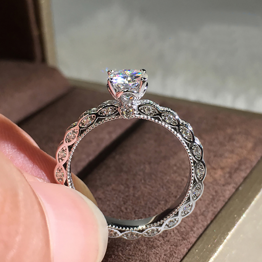 Anillo de compromiso personali - Moissanite Engagement Ring 1 Carat reseña y precio