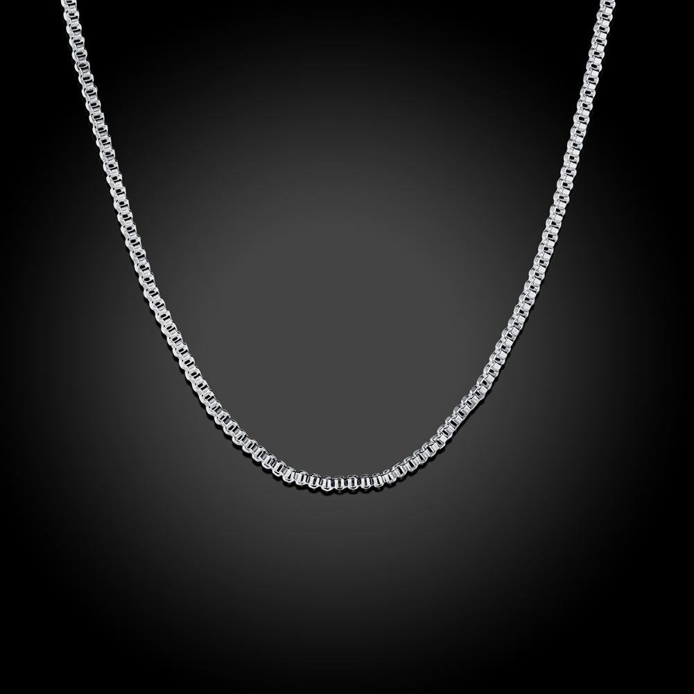10 Uds. De cadena de caja de 1 - 925 Sterling Silver Chain Necklace Men reseña y precio
