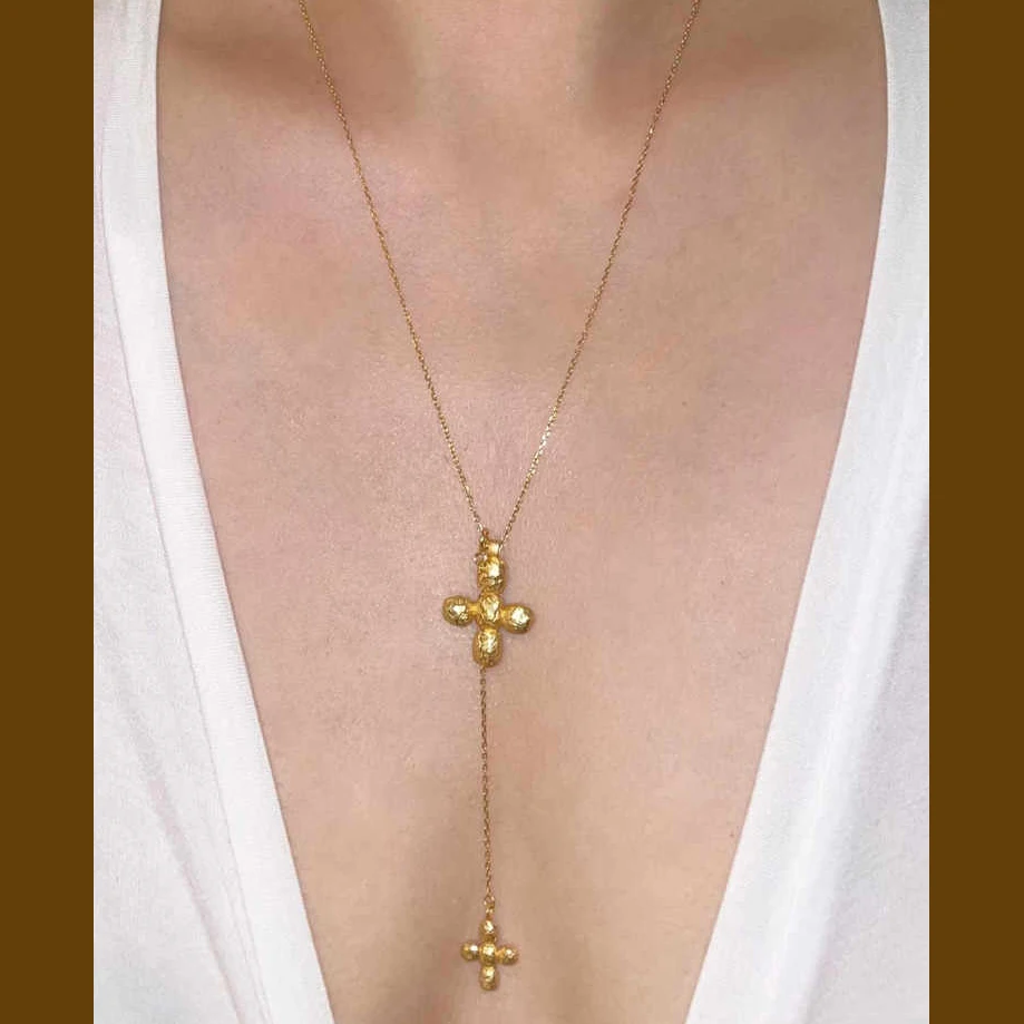 Europa América gran corazón do - Cross Pendant Necklace Gold reseña y precio