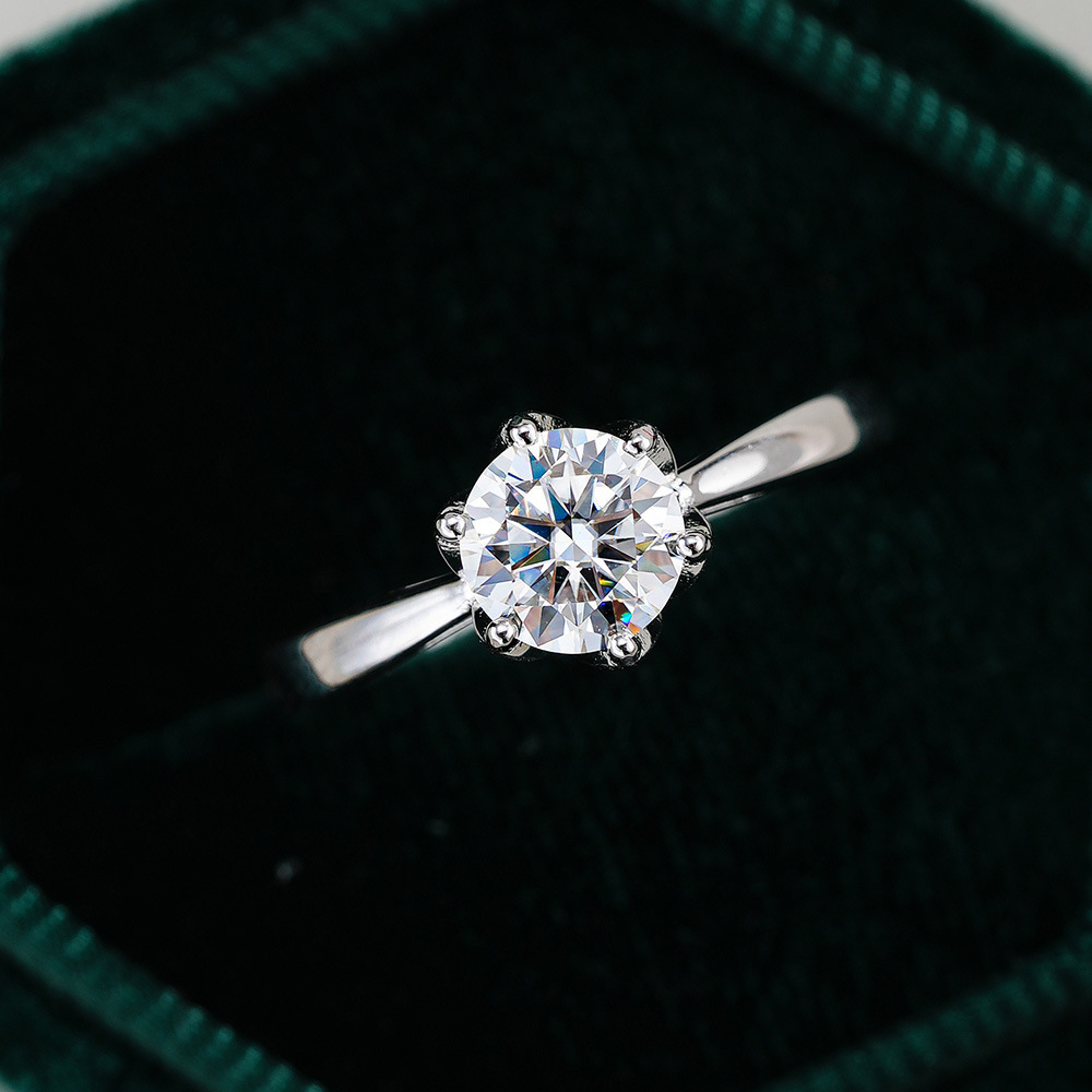 Anillo de Moissanita Clásico d - Moissanite Engagement Ring 1 Carat reseña y precio