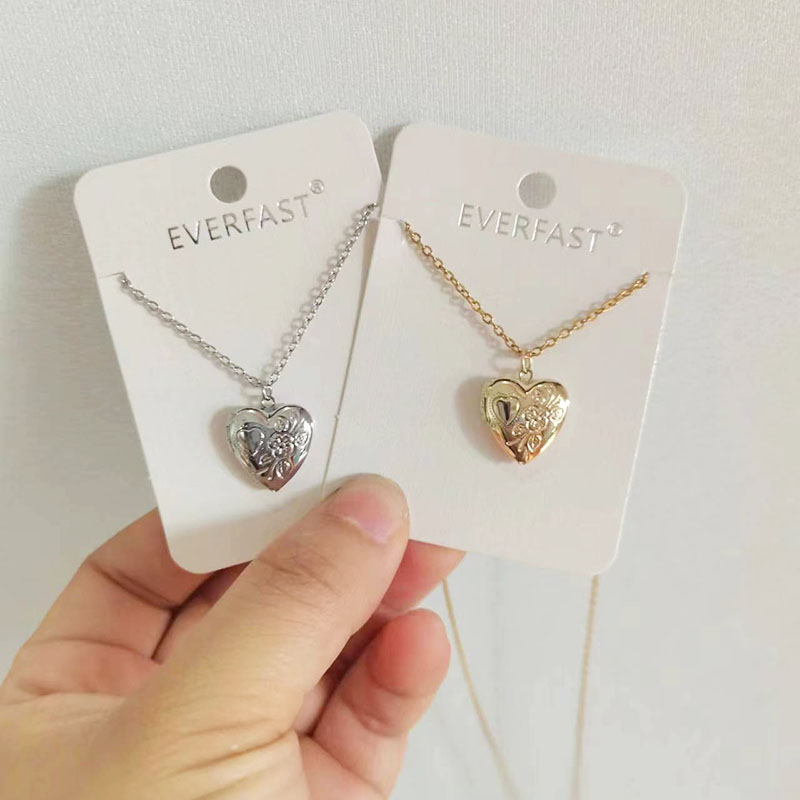 1 unidad de colgante con marco - Heart Locket Necklace Photo reseña y precio