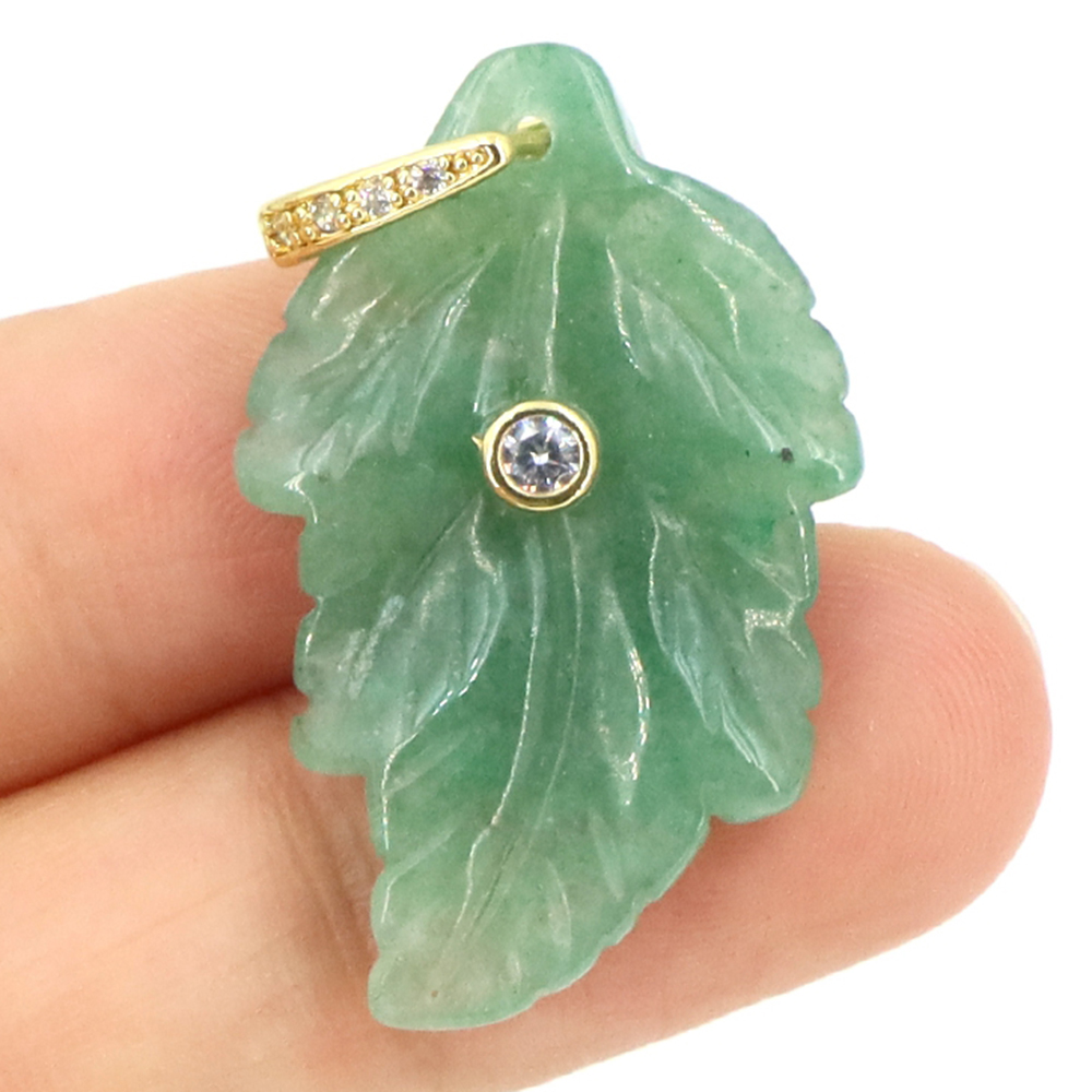 Colgante de Hoja de Piedra Nat - Crystal Pendant Necklace Natural Stone reseña y precio