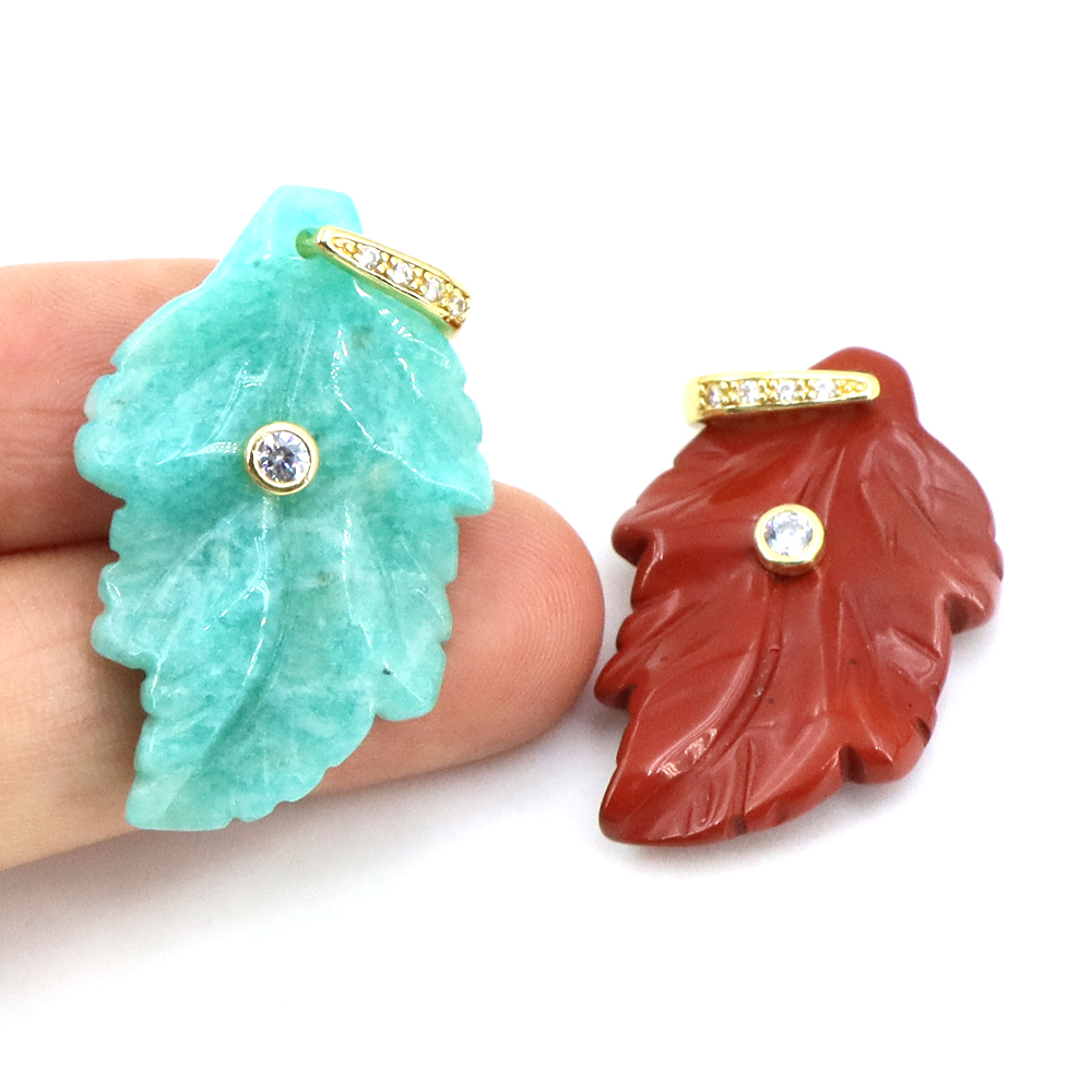 Colgante de Hoja de Piedra Nat - Crystal Pendant Necklace Natural Stone reseña y precio