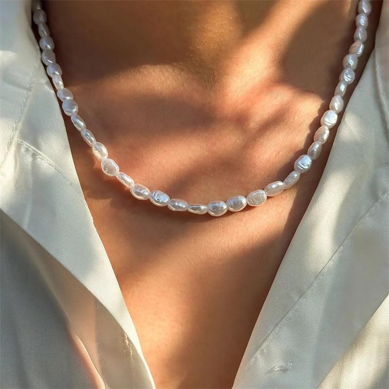 Nueva moda Simple gargantilla  - Pearl Choker Necklace Vintage reseña y precio