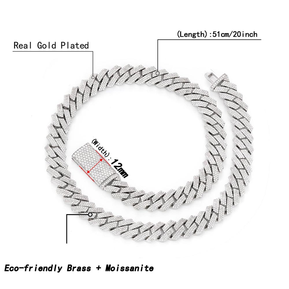 Collar de Cadena Cubana de 12m - Cuban Link Chain 12Mm reseña y precio