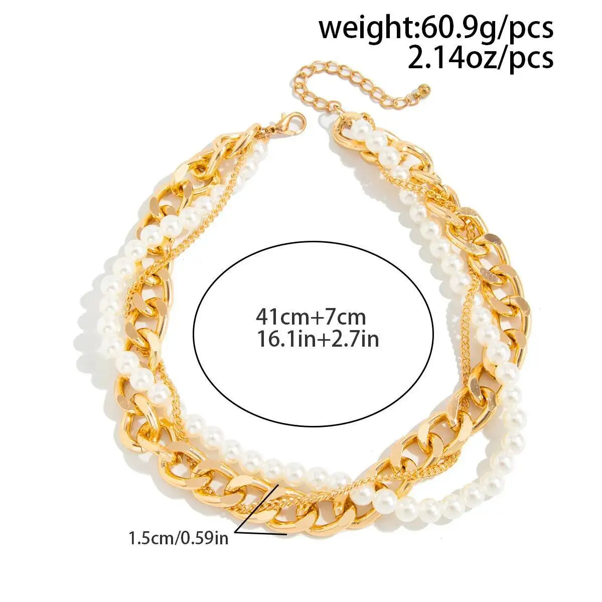 Collar Gargantilla Grueso de M - Pearl Choker Necklace Vintage reseña y precio