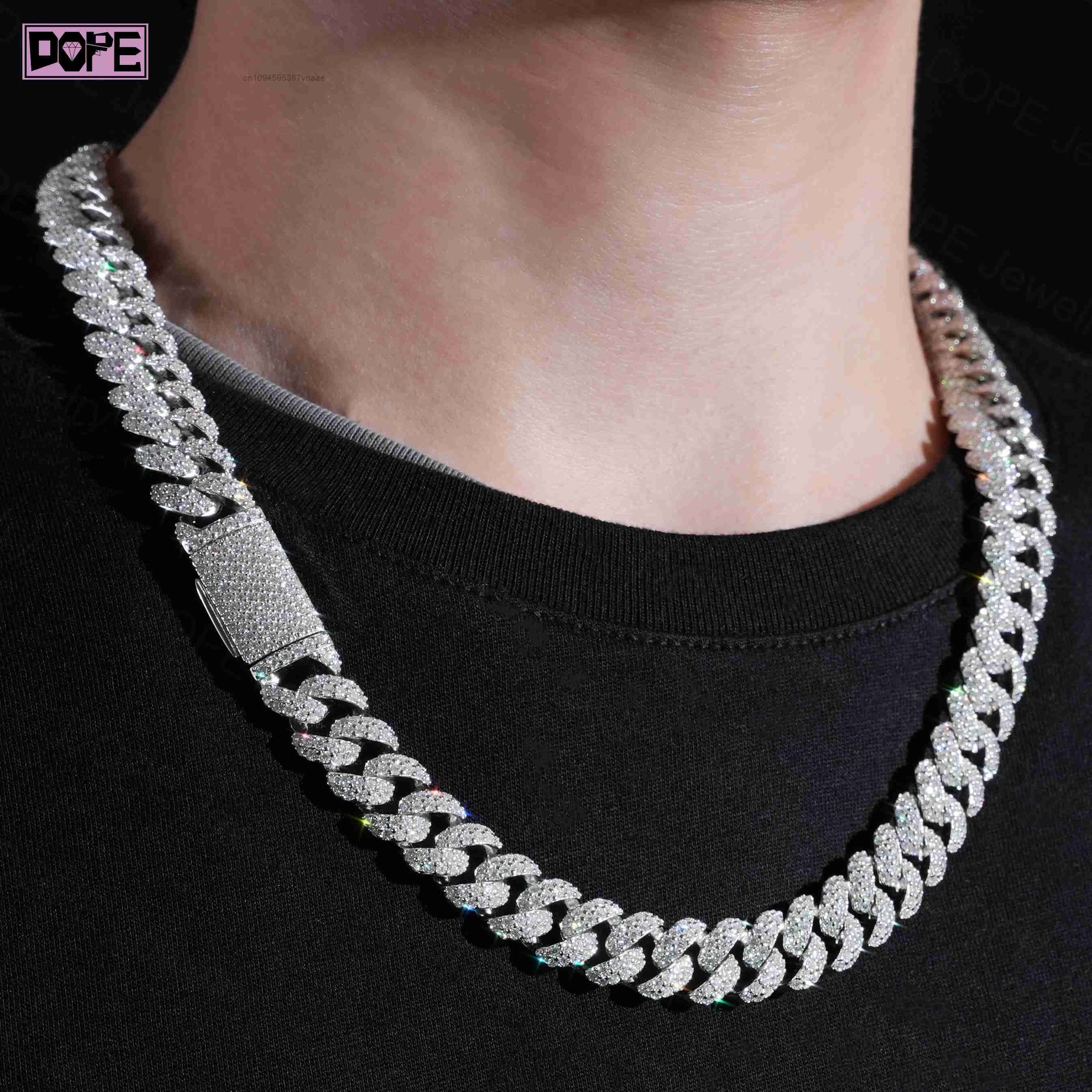 Cadena Cubana de Moissanita de - Cuban Link Chain 12Mm reseña y precio