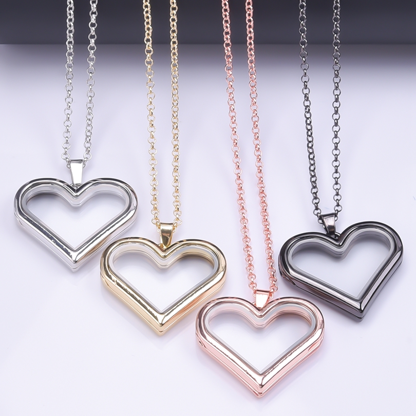 1 unidad Y2K chica dulce amor  - Heart Locket Necklace Photo reseña y precio