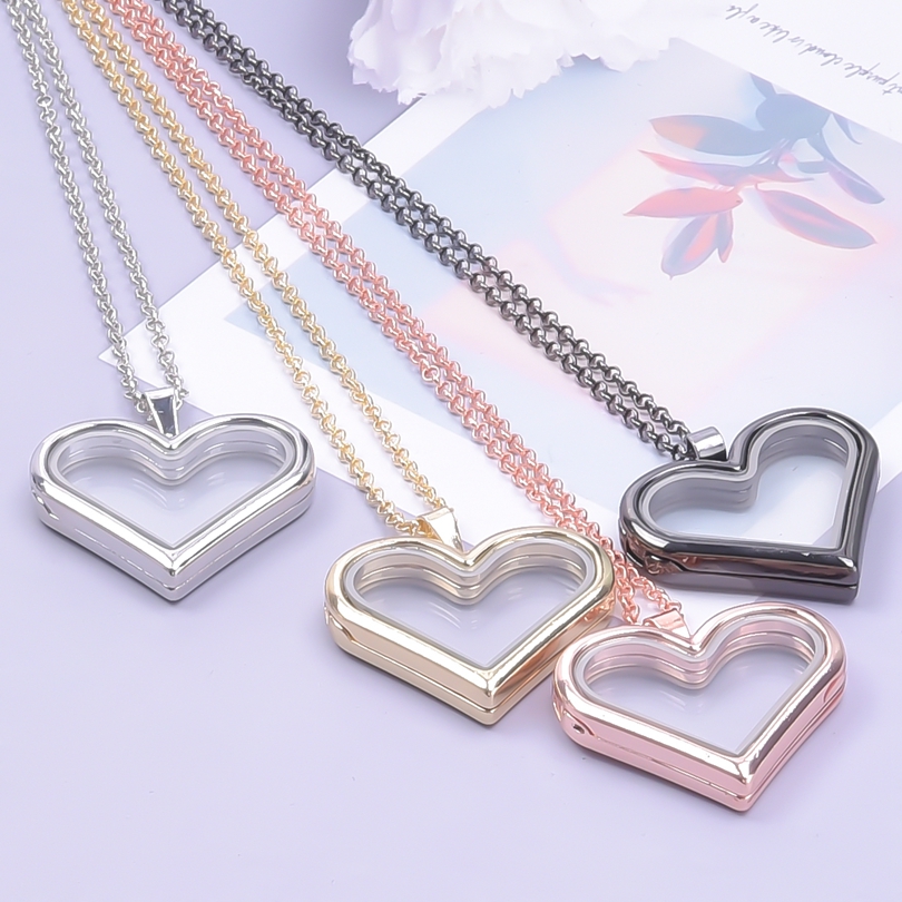 1 unidad Y2K chica dulce amor  - Heart Locket Necklace Photo reseña y precio