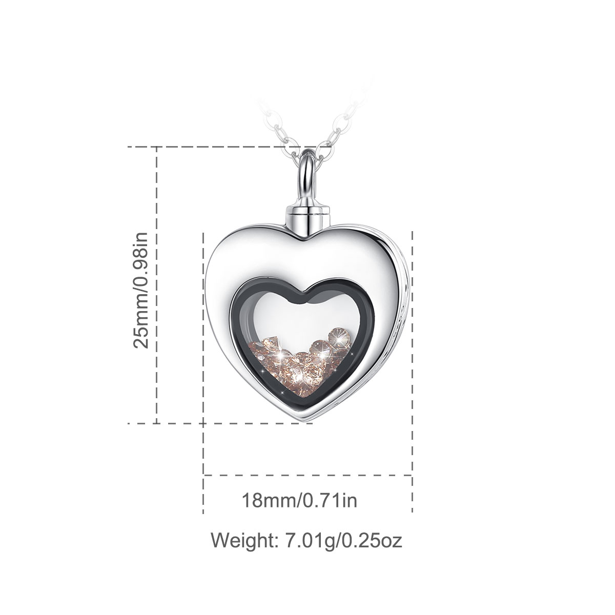 Eudora, medallón de corazón de - Heart Locket Necklace Photo reseña y precio