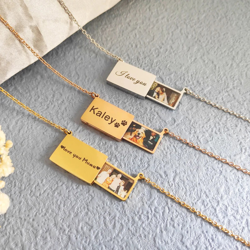 Collar con Medallón de Acero I - Heart Locket Necklace Photo reseña y precio
