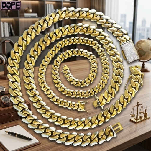 Cadena Cubana de Eslabones Lis - Cuban Link Chain 12Mm reseña y precio
