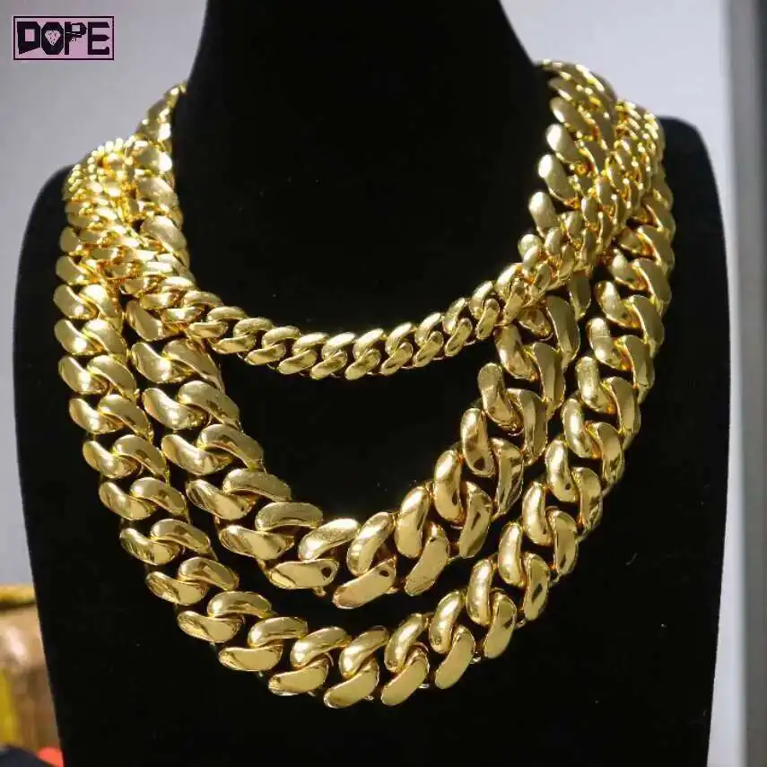 Cadena Cubana de Eslabones Lis - Cuban Link Chain 12Mm reseña y precio