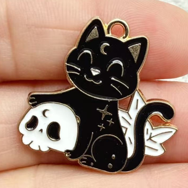10 piezas de dijes de gato neg - Bracelets reseña y precio