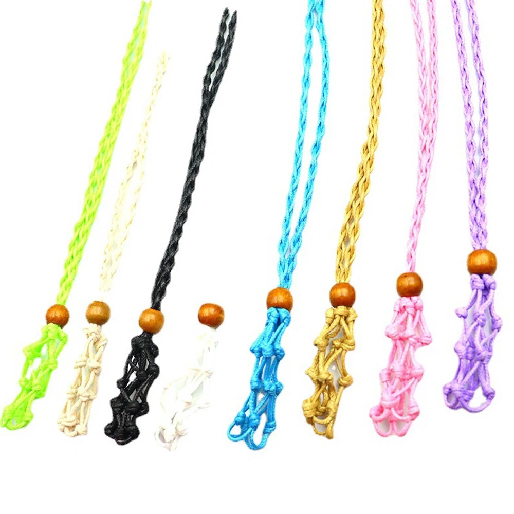 Collar trenzado de bolsillo de - Crystal Pendant Necklace Natural Stone reseña y precio