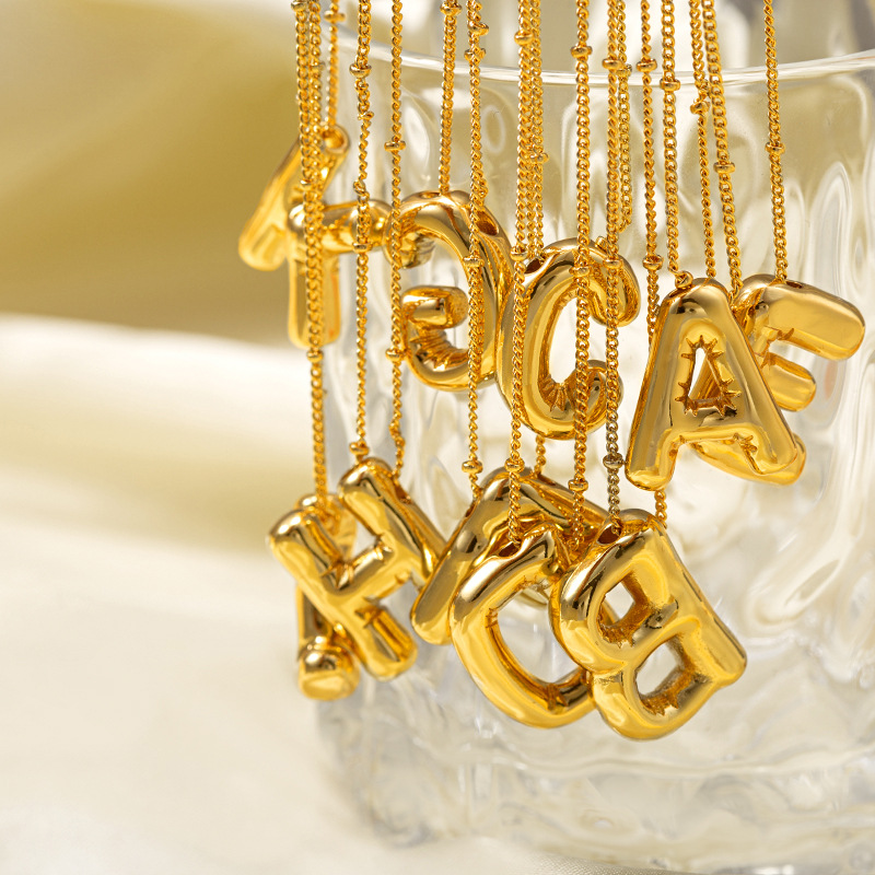 Carlidana-collares de nombre d - Initial Letter Necklace 18K Gold reseña y precio