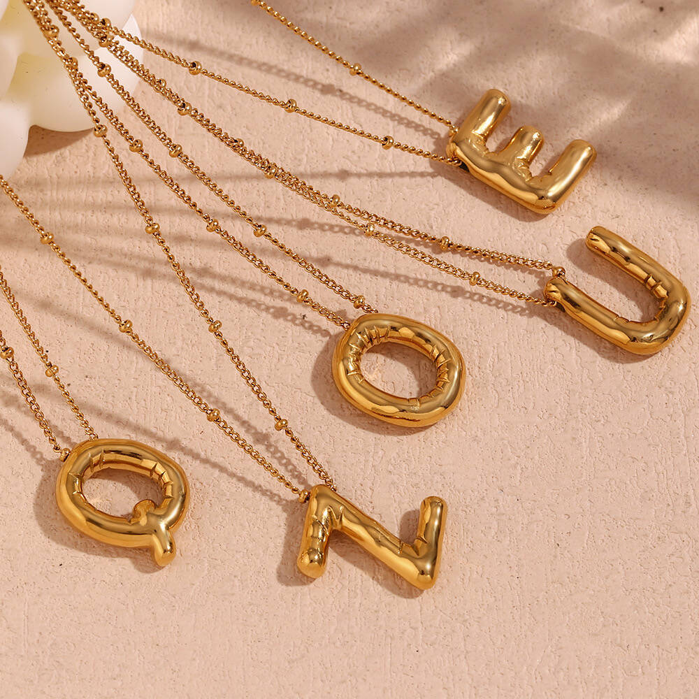 Carlidana-collares de nombre d - Initial Letter Necklace 18K Gold reseña y precio
