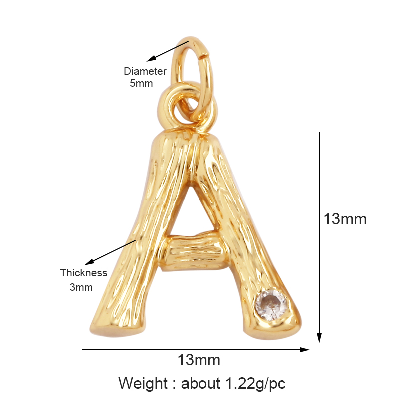 Collar con colgante de A-Z con - Initial Letter Necklace 18K Gold reseña y precio