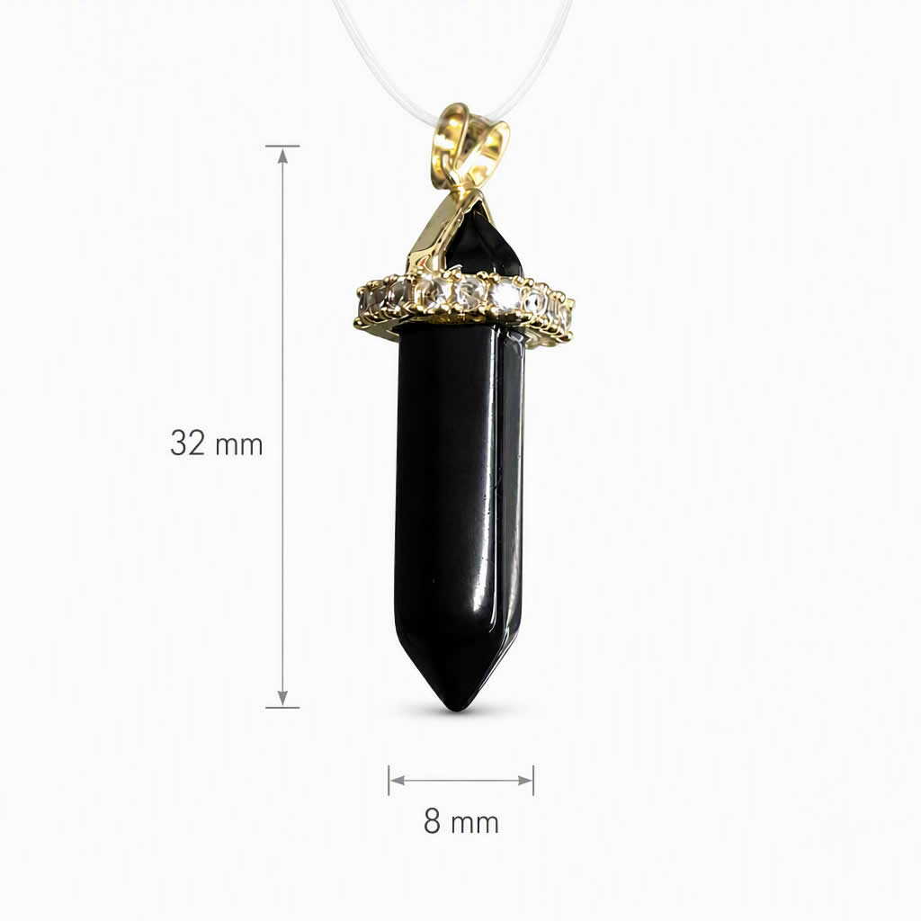 Colgante de Cristal Hexagonal  - Crystal Pendant Necklace Natural Stone reseña y precio