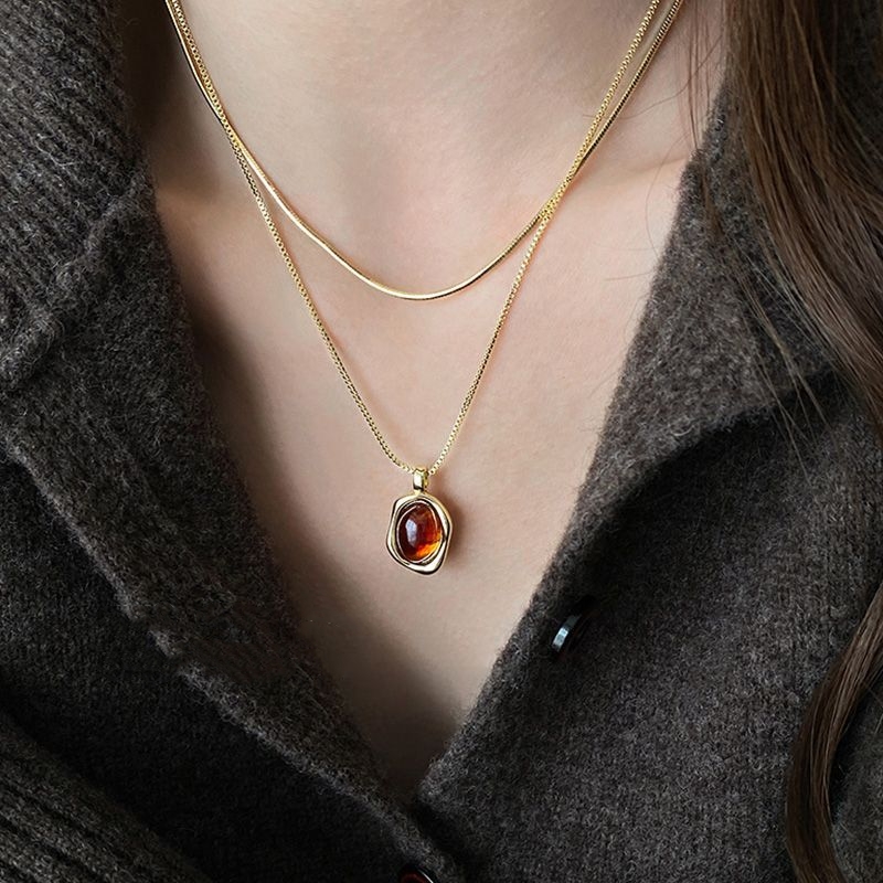 Collares con colgantes de pied - Layered Pendant Necklace Aesthetic reseña y precio